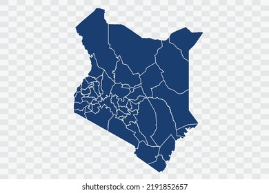 Kenya Map dark blue Color on White Background quality files Color (043B72) png