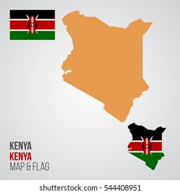 Kenya Map Flag Stock Vector Royalty Free 544408951 Shutterstock   Kenya Map Flag 260nw 544408951 