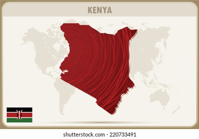 KENYA map graphic design, Vector.