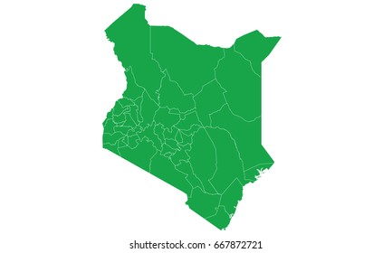 Kenya map green color