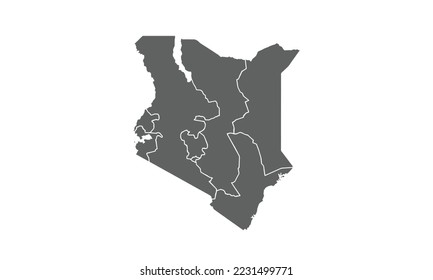 Kenya map isolated on white background.for annual infographics report website layout.