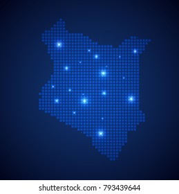 Kenya map page symbol for your web site design Kenya map logo, app, UI. Wire frame 3D mesh polygonal network line, design sphere, dot and structure. Kenya map.vector illustration eps 10