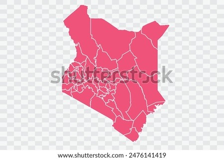 Kenya Map punch Color Background quality files png