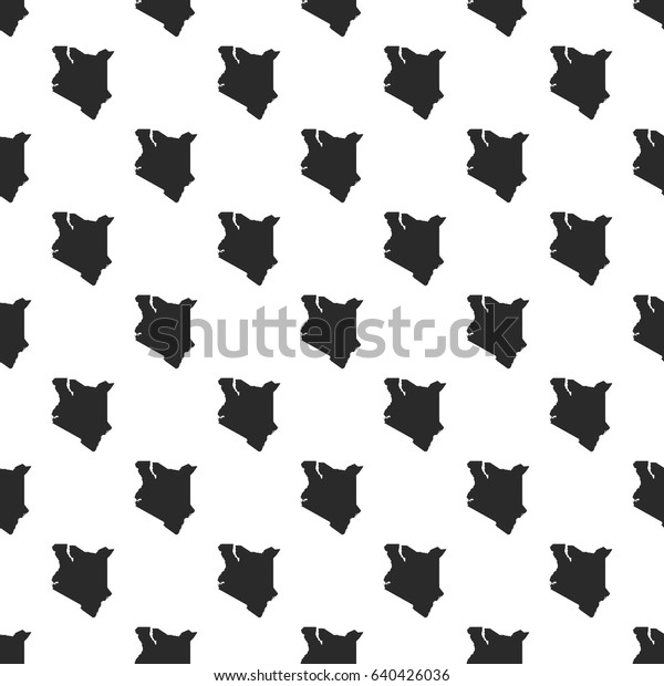 Kenya Map Seamless Pattern Isolated On Stock Vector (Royalty Free ...