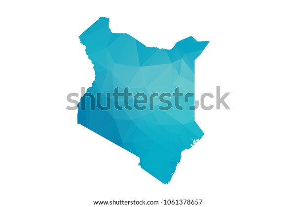 Kenya Map Vector Illustration Polygonal Stylelow Stock Vector Royalty   Kenya Map Vector Illustration Polygonal 600w 1061378657 