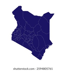 Kenya Map vector illustration. Kenya Map silhouette