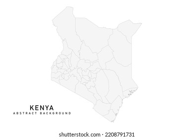 Kenya Map - World Map International vector template with High detailed including grey color and grey line isolated on white background for design - Vector illustration eps 10