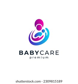 Kenya mom and baby for child care, mother care, social and charity logo
