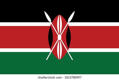 Kenya nation flag design template