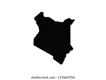 Kenya outline map country shape