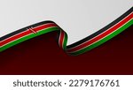 Kenya ribbon flag background. Element of impact for the use you want to make of it.