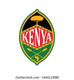 Kenya shield logo vector. Kenya shield symbol.