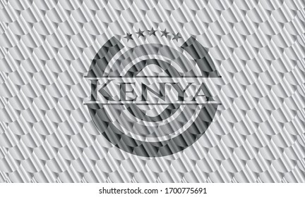 Kenya silver emblem. Scales pattern. Vector Illustration. Detailed.