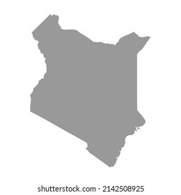 Silueta de mapa de país vector de Kenia