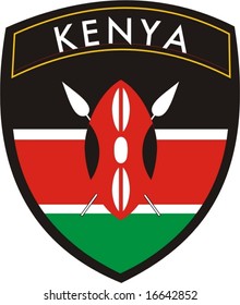 kenya vector crest flag