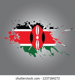 Kenya Vector paint stain