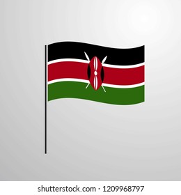 Kenya waving Flag