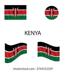 Kenya's National Flag A Visual Representation of the Kenyan Flag in Various Artistic Formats