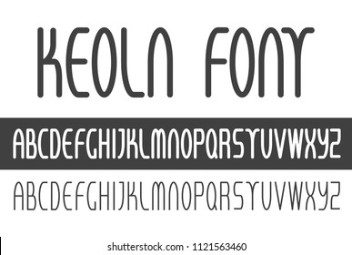 Keoln font alphabet set