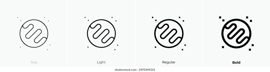 keplers law icon. Thin, Light Regular And Bold style design isolated on white background