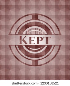 Kept red seamless polygonal badge.