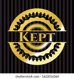 Kept shiny badge. Vector Illustration. Detailed.