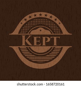 Mantenía emblema de madera vintage. Ilustración vectorial.