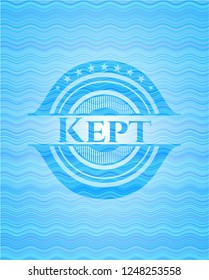 Kept water representation emblem background.