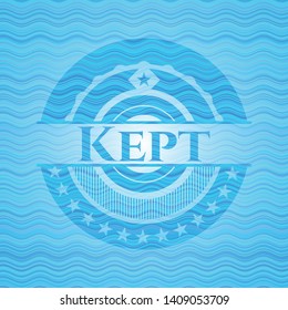 Kept water wave style emblem. Vector Illustration. Detailed.