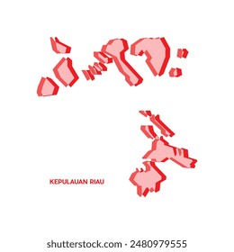 Kepulauan Riau Map - World Map International vector template. Indonesia region silhouette vector illustration