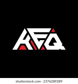 Diseño del logotipo de la letra del triángulo KEQ con forma de triángulo. Monograma de diseño del logotipo del triángulo KEQ. Plantilla de logotipo vectorial del triángulo KEQ con color rojo. Logotipo triangular KEQ Diseño sencillo, elegante y lujoso.