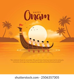 kerala festival onam grüße. abstraktes Vektorgrafik-Design