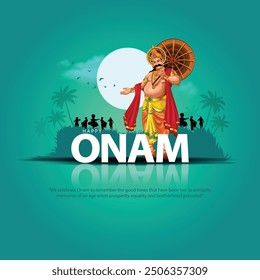 kerala festival onam greetings. abstract vector illustration design