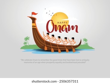 kerala festival onam greetings. abstract vector illustration design