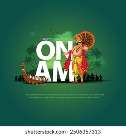 kerala festival onam grüße. abstraktes Vektorgrafik-Design