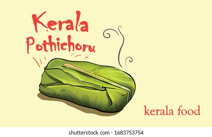 Kerala Food Illustration. Kerala Culture Helthy Food