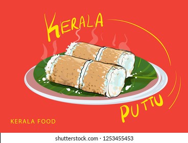 Kerala Food Illustration Vector