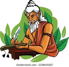 Kerala Maharshi Ayurveda Vector Illustration