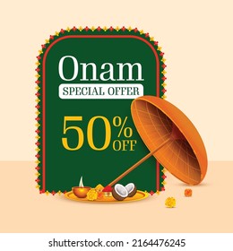 Kerala Onam festival special offer 50% off with festival elements