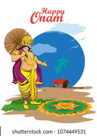 Kerala Onam Festival Vector Illustration