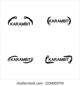 Kerambit knife icon logo design vector template