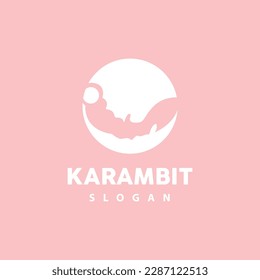 Kerambit Logo, Indonesia Fighting Weapon Vector, Ninja Fighting Tool Simple Design, Template Illustration Symbol Icon