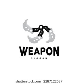 Kerambit Logo, Indonesia Fighting Weapon Vector, Ninja Fighting Tool Simple Design, Template Illustration Symbol Icon