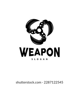 Kerambit Logo, Indonesien Fighting Weapon Vector, Ninja Fighting Tool Einfaches Design, Symbol für Vorlage