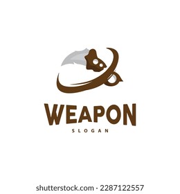 Logo de Kerambit, Vector de armas de combate de Indonesia, Diseño sencillo de herramienta de lucha Ninja, símbolo de ilustración de plantilla