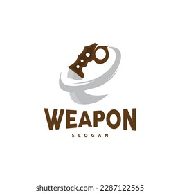 Kerambit Logo, Indonesien Fighting Weapon Vector, Ninja Fighting Tool Einfaches Design, Symbol für Vorlage