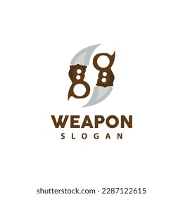 Kerambit Logo, Indonesia Fighting Weapon Vector, Ninja Fighting Tool Simple Design, Template Illustration Symbol Icon