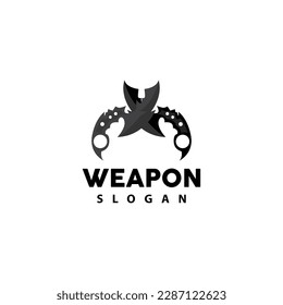 Logo de Kerambit, Vector de armas de combate de Indonesia, Diseño sencillo de herramienta de lucha Ninja, símbolo de ilustración de plantilla