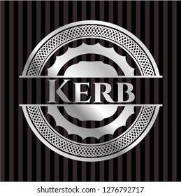 Kerb silver shiny badge