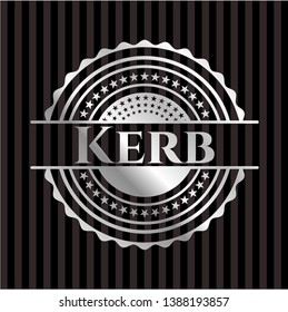 Kerb silvery shiny badge. Vector Illustration. Mosaic.